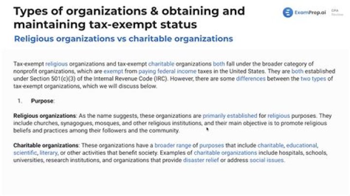 Are religious organizations considered charitable organizations?