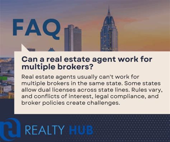 Can a real estate agent work without a broker?
