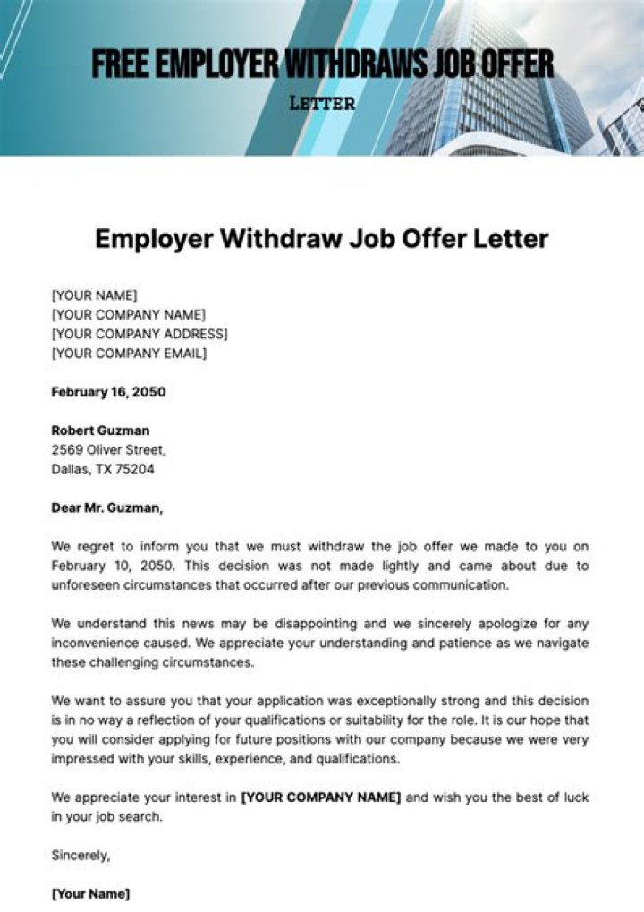 Can companies withdraw job offer?