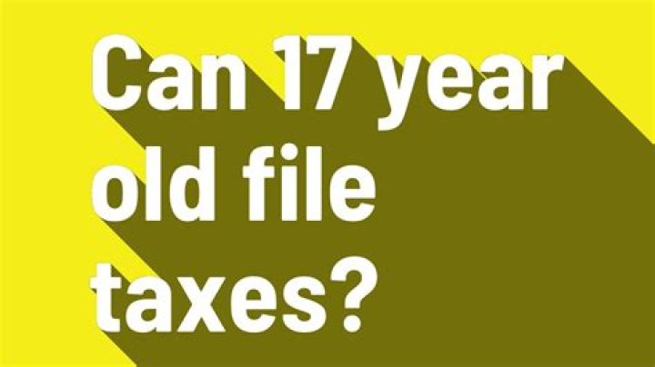 Can my 17 year old file taxes?