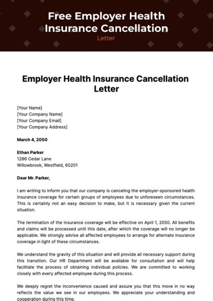 Can my employer cancel my health insurance without telling me?