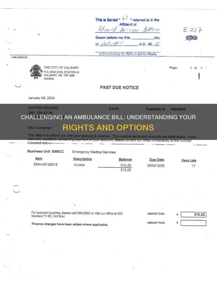 Can you dispute an ambulance bill?