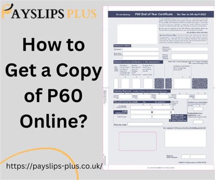 Can you get a copy of your P60 online?