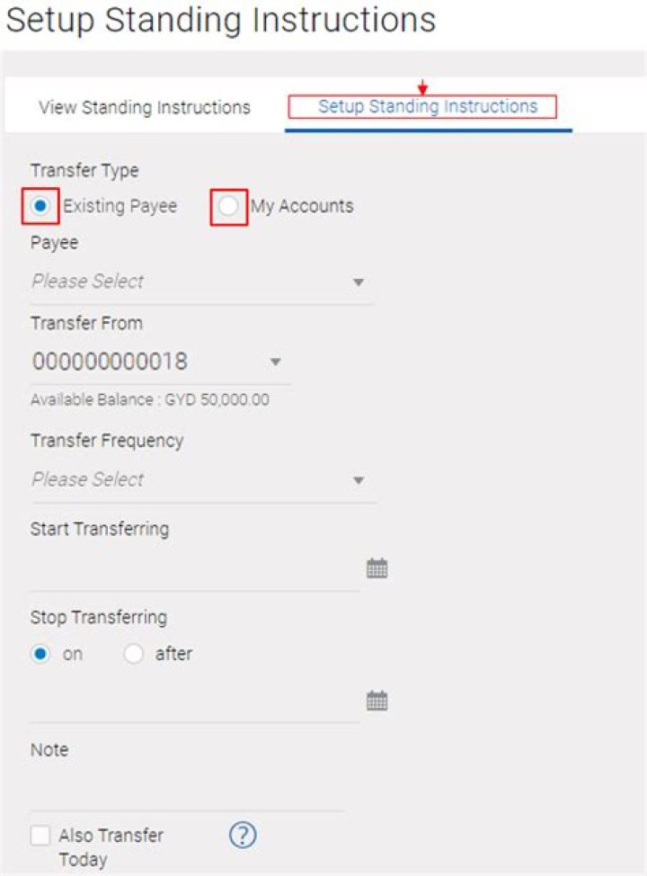 Can you set up standing orders between your own accounts?