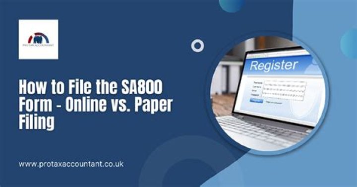 Can you submit SA800 online?