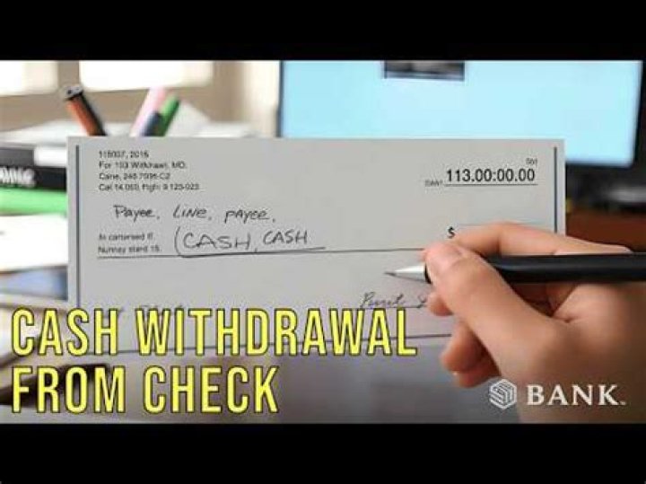 Can you withdraw money by writing a check?