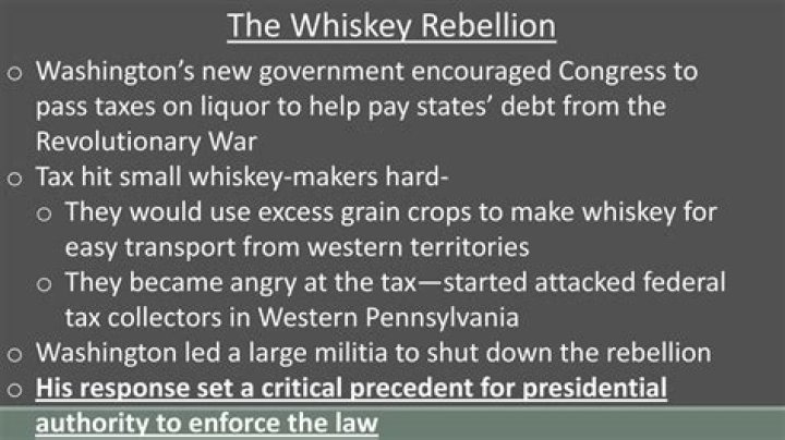 Did the tax lead to the Whiskey Rebellion?