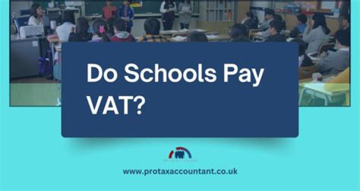 Do schools pay VAT on services?