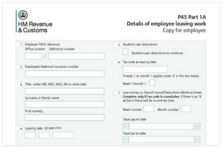 Does employer have to give P45?