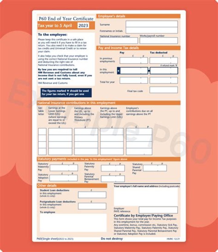 Does my old employer have to give me a P60?