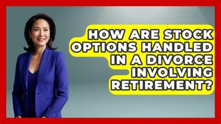 How are stock options handled in a divorce?
