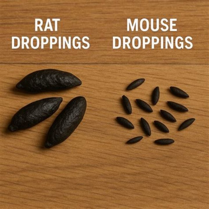 How can you tell the difference between rat and mouse poop?