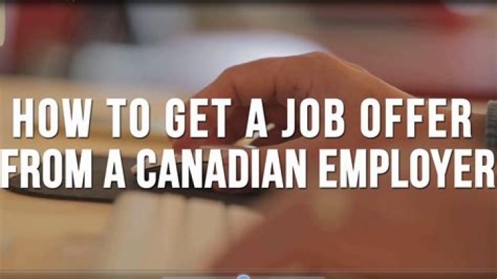 How do I get a job offer from a Canadian employer?