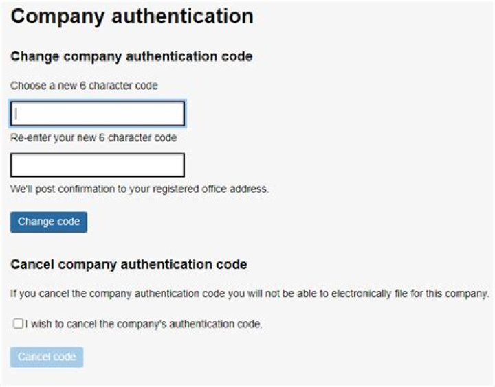 How do I get a new company authentication code?
