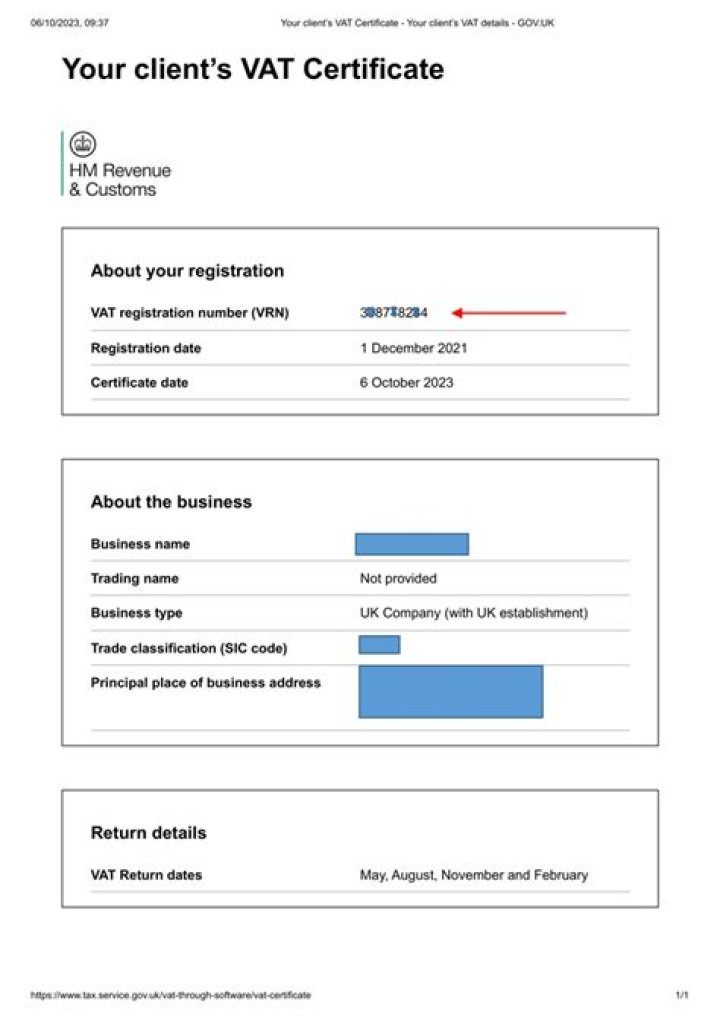 How do I get a VAT registration certificate?