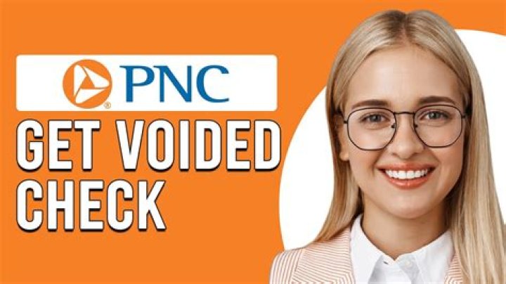 How do I get a voided check from PNC Online?