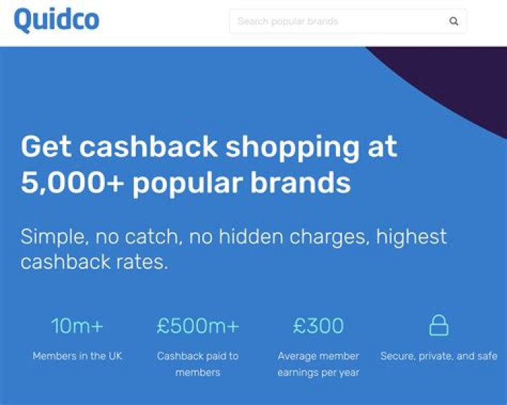 How do I get cashback from Quidco?