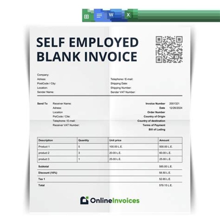 How do I invoice a self-employed person?