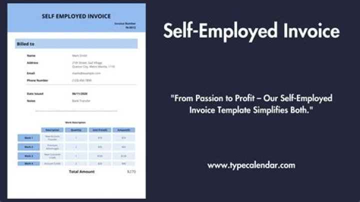 How do I make a self employed invoice?