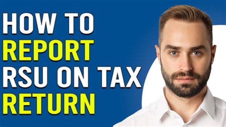 How do I report tax cover to RSU?