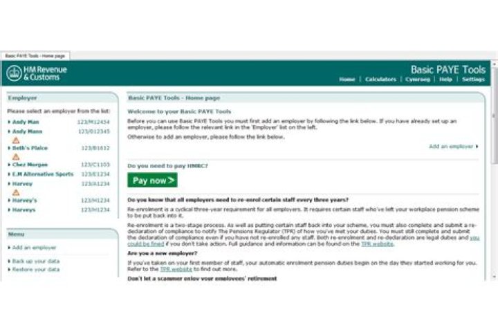 How do I update PAYE basic tools?