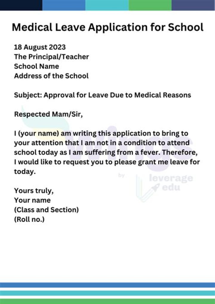 How do I write medical leave for college?