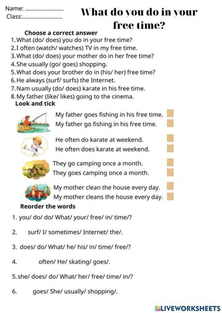 How do you answer what I do in my free time?