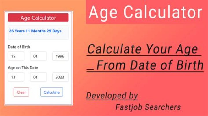 How do you calculate birth date from death?