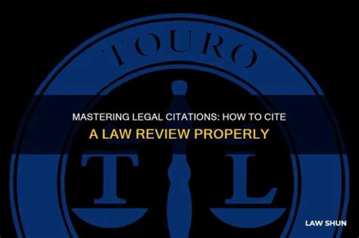 How do you cite a law?