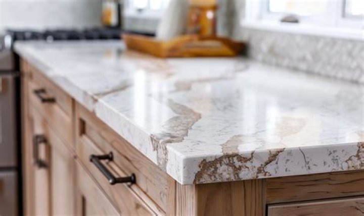 How do you clean a quartz kitchen surface?
