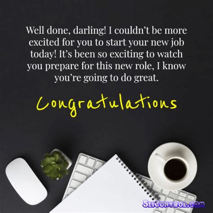 How do you congratulate your husband on a new job?