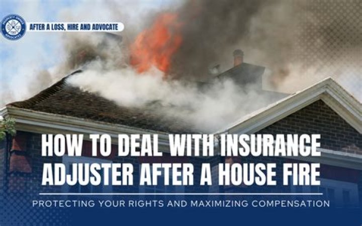 How do you deal with an insurance adjuster after a house fire?