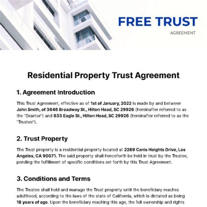 How do you divide property in a trust?