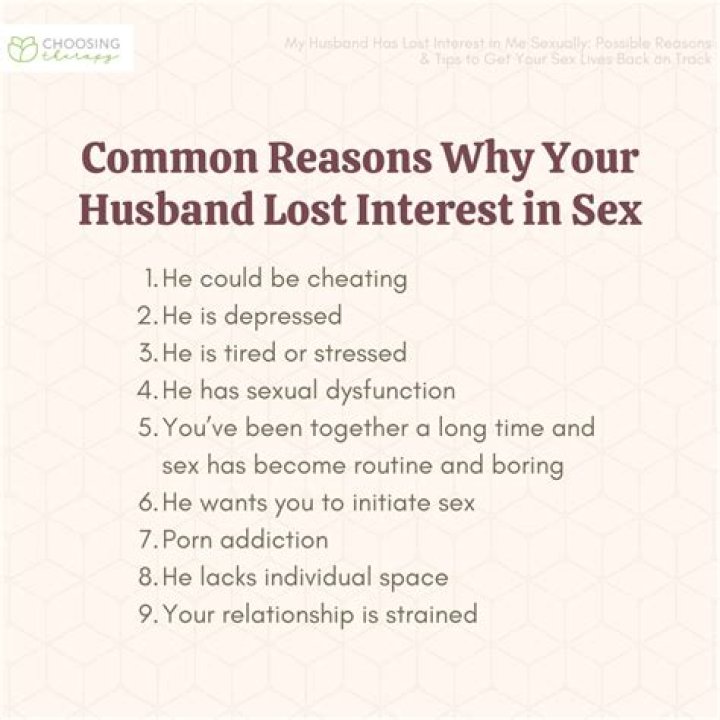 How do you know your husband is not interested in you?