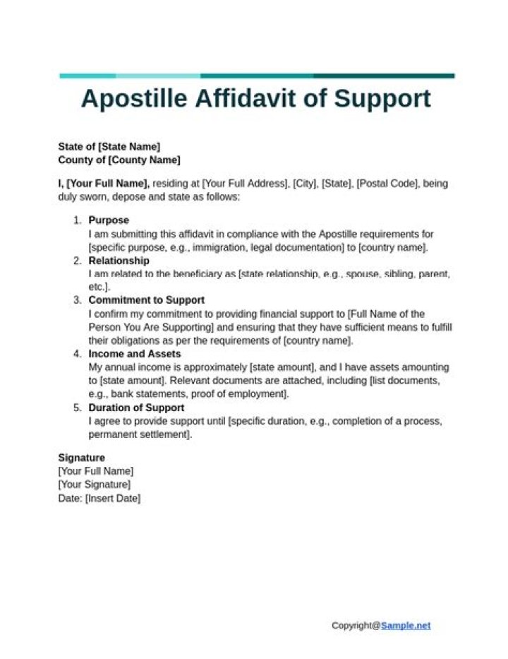 How do you use assets for Affidavit of support?