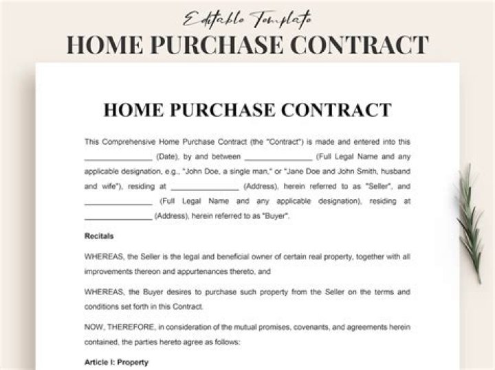 How do you write a contract to buy a house?