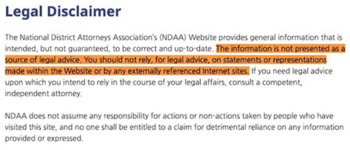 How do you write a disclaimer in legal opinion?