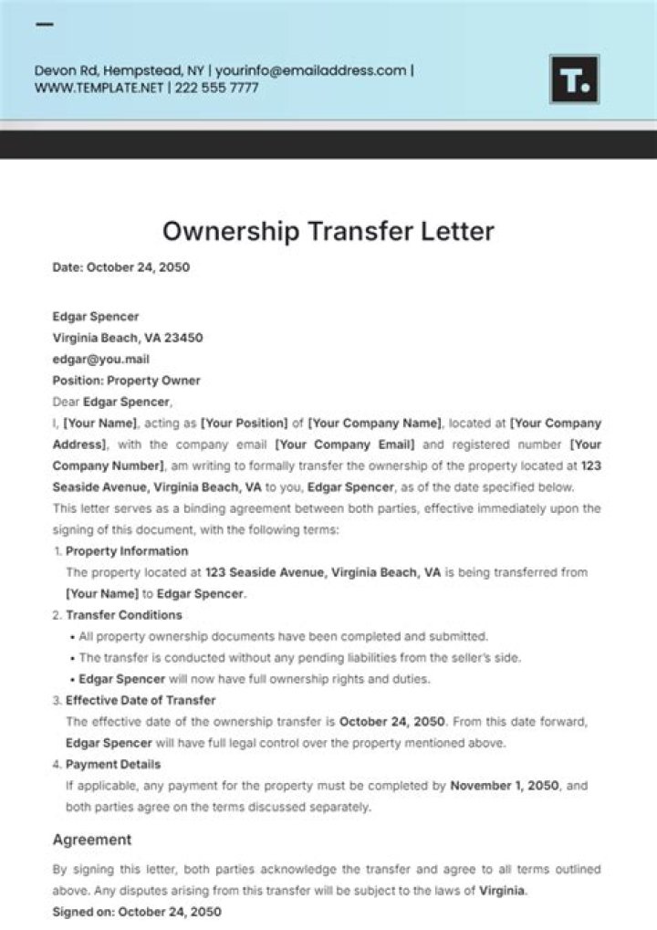 How does a transfer of ownership work?