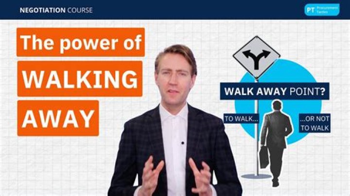 How does walking away affect negotiation?