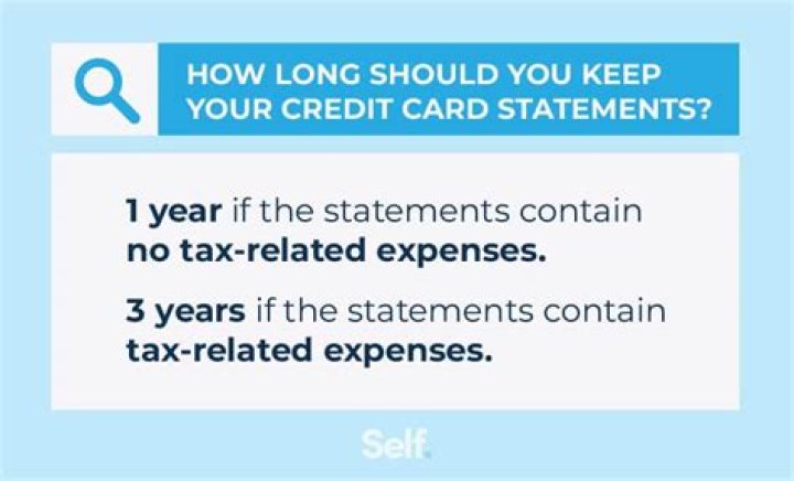 How far back should I keep credit card statements?