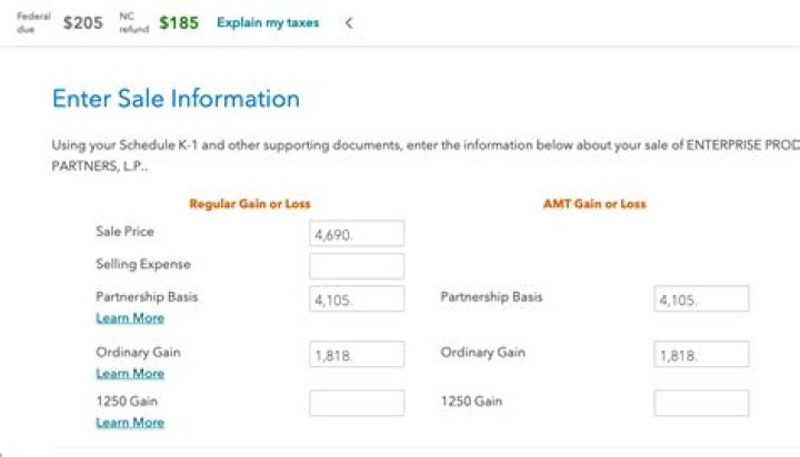 How I report the sale of MLP shares in Turbo tax I sold all shares?