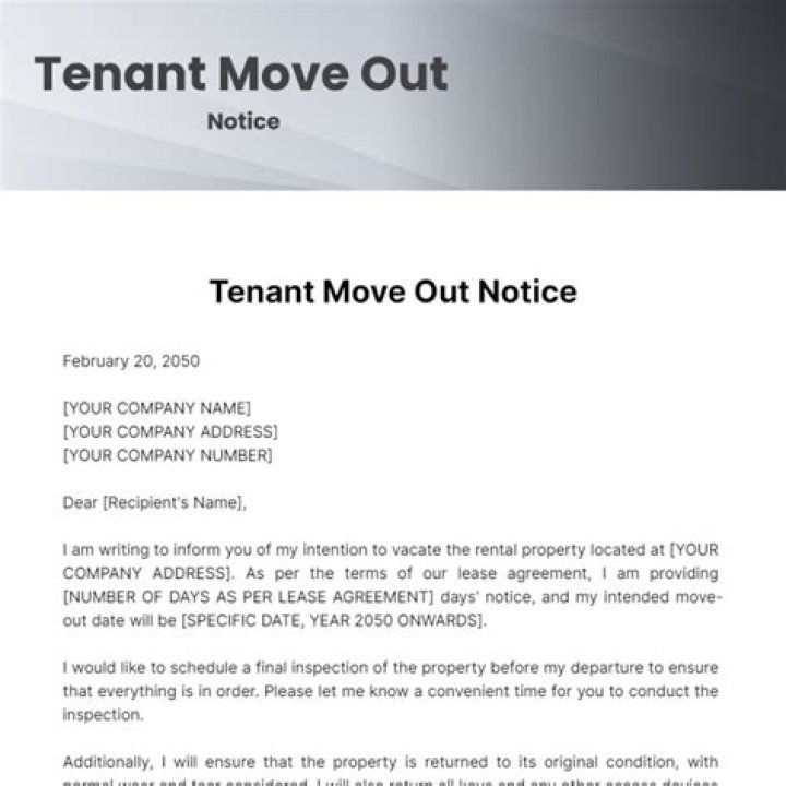 How long can a landlord give a tenant to move out?