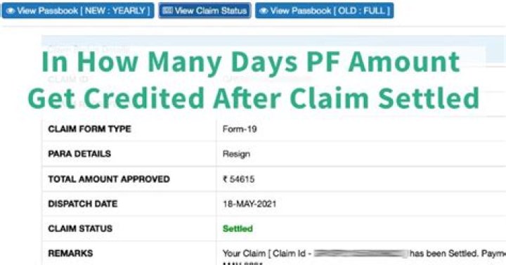 How many days it take to get money after claim settled?