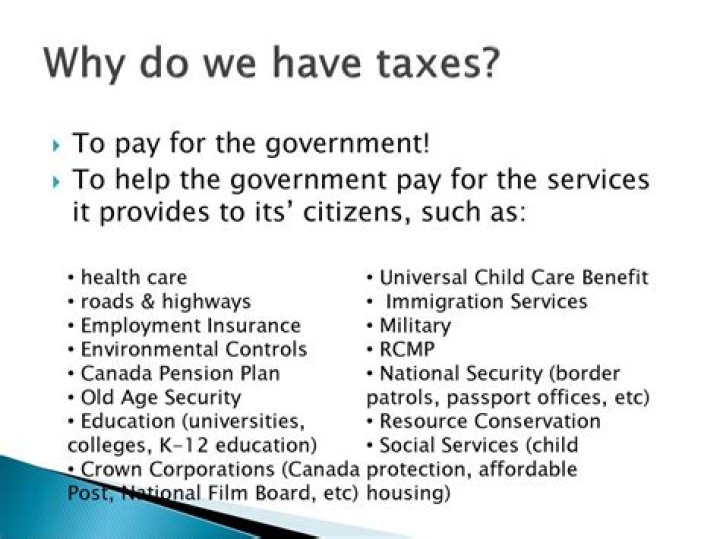 How might taxes help the country?