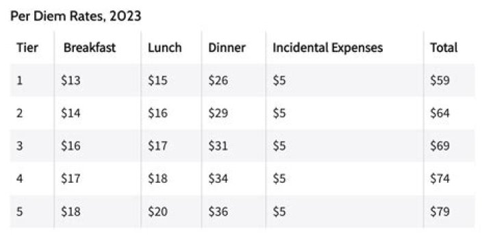 How much is per diem per day?