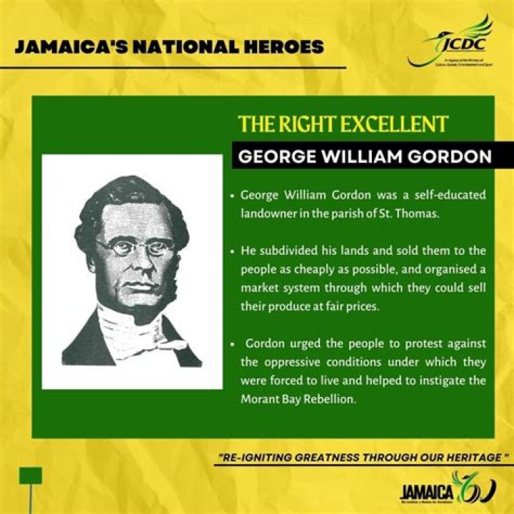 How was George William Gordon Honoured?