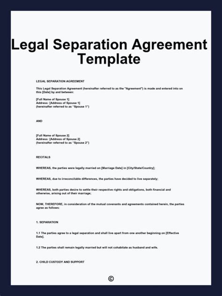 Is a separation agreement legally binding in California?