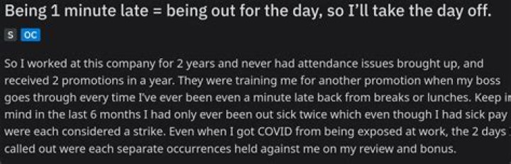 Is being 1 minute late bad?