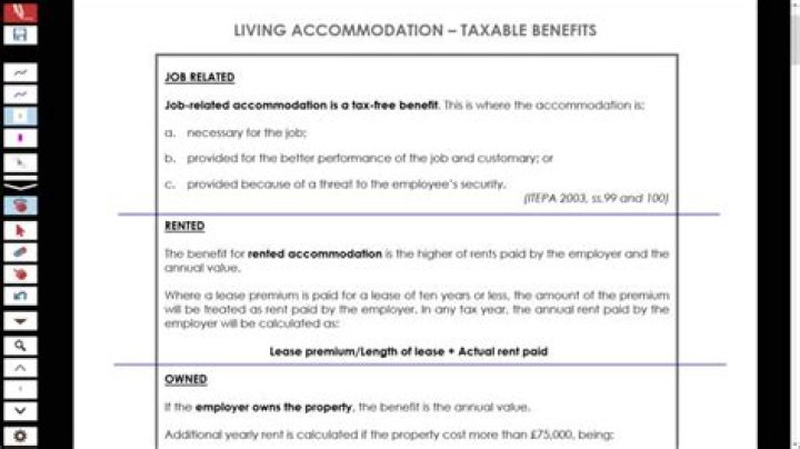 Is company provided accommodation taxable?