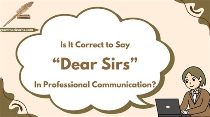 Is Dear Sirs correct English?